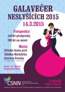 Plakát Galavečera neslyšících 2015