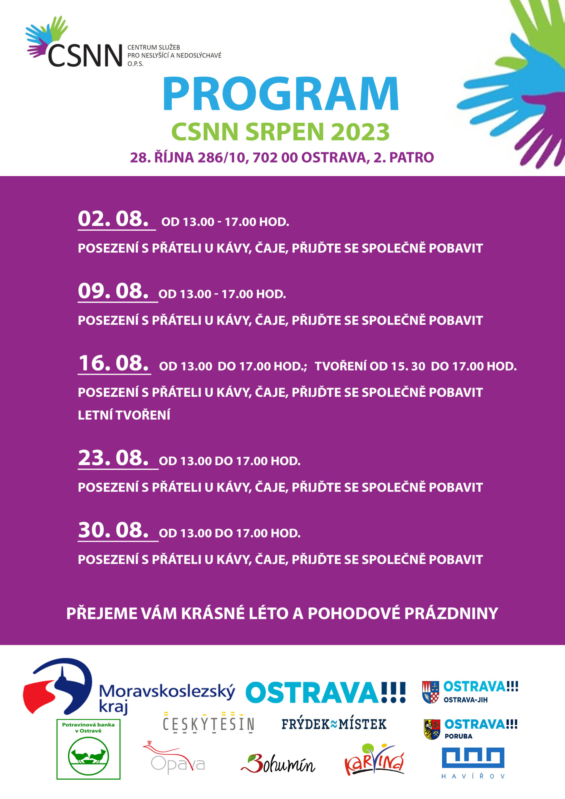 Program CSNN na srpen