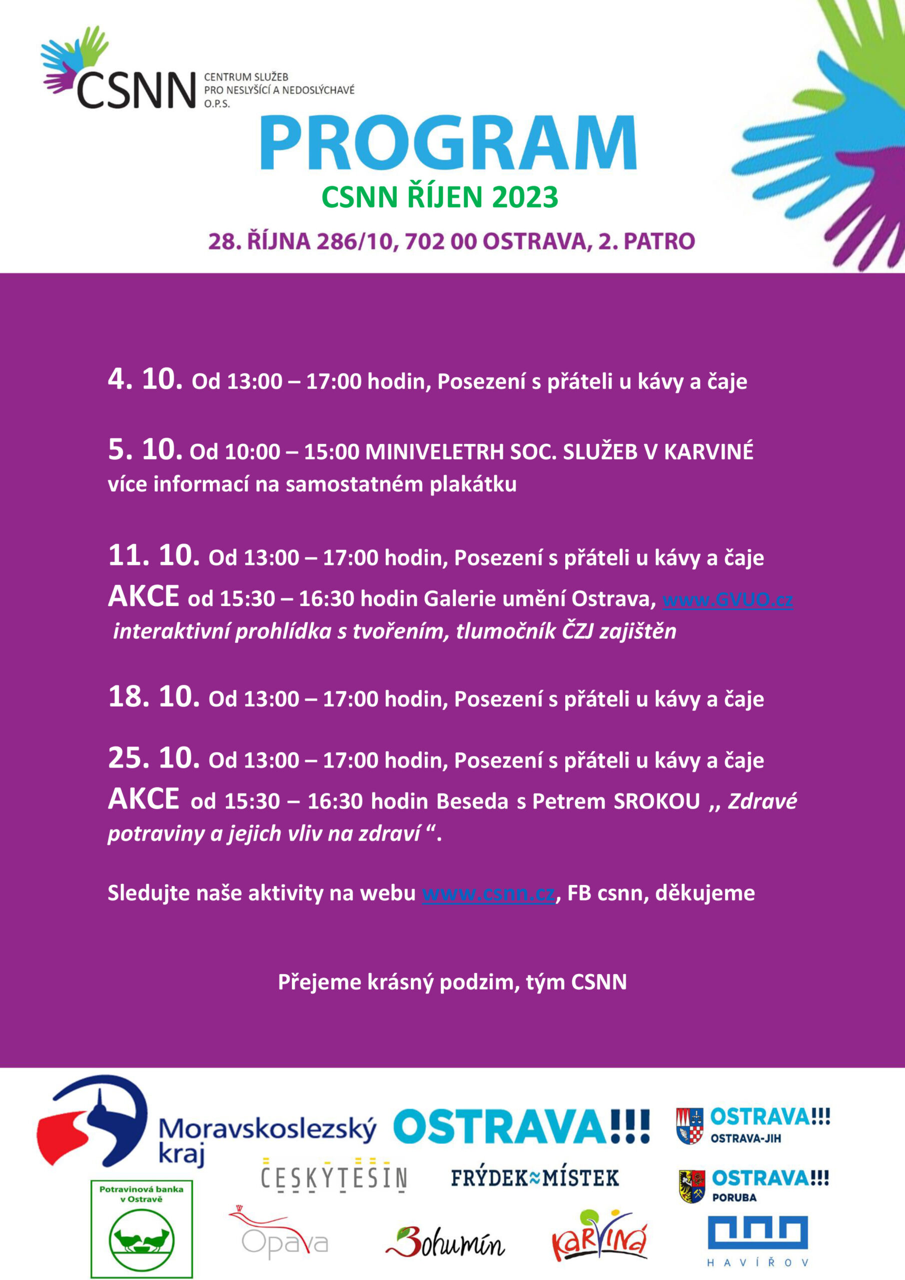 Program na říjen 2023