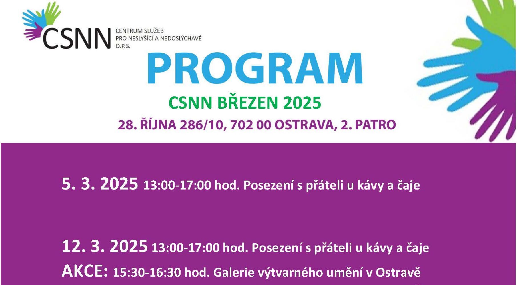 Program na březen 2025